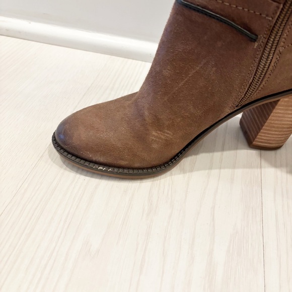 Franco Sarto Womens Edaline Mushroom Leather Strapped‎ Ankle Heel Boot Size 7 - Picture 8 of 13